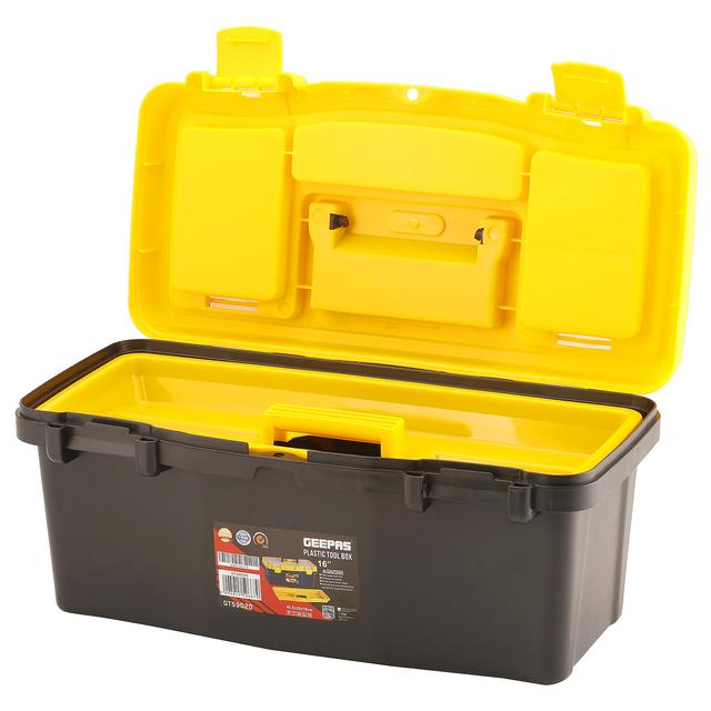صندوق المعدات مقاس 16 بوصة  Plastic Tool Box - Geepas - SW1hZ2U6MTUwNzQ4