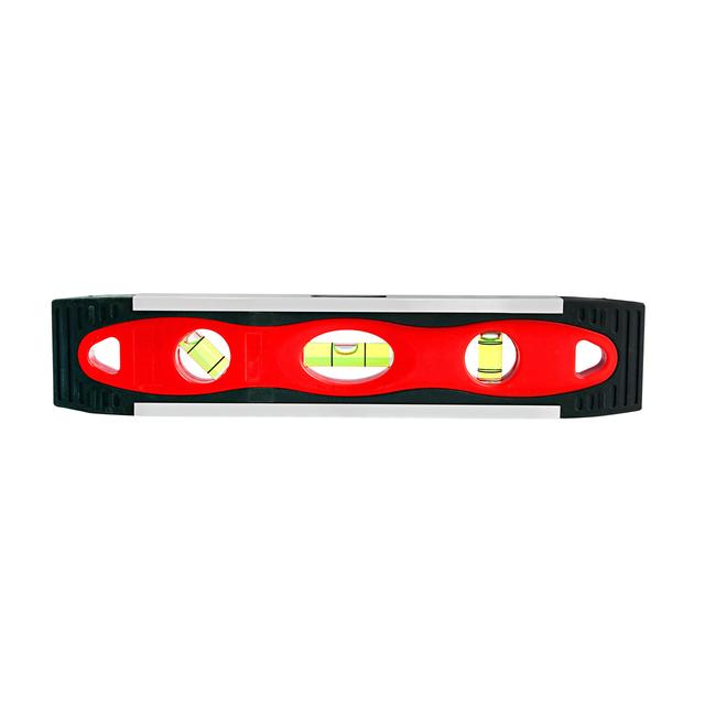 Geepas 9 Inch Torpedo Spirit Level with Magnetic V-Groove Base for Accurate and All-Round Reading - SW1hZ2U6MTQ0OTYx