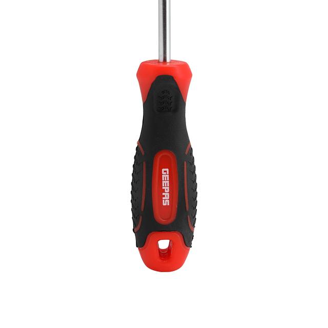 Geepas Professional Screwdriver (Ph1x125mm) - Phillips Soft Grip Rubber Insulated Handle With Hanging Loop | Ideal For Diyer Mechanics Electricians & More Bi-Coloured Red/Black - SW1hZ2U6MTQ1NDgy