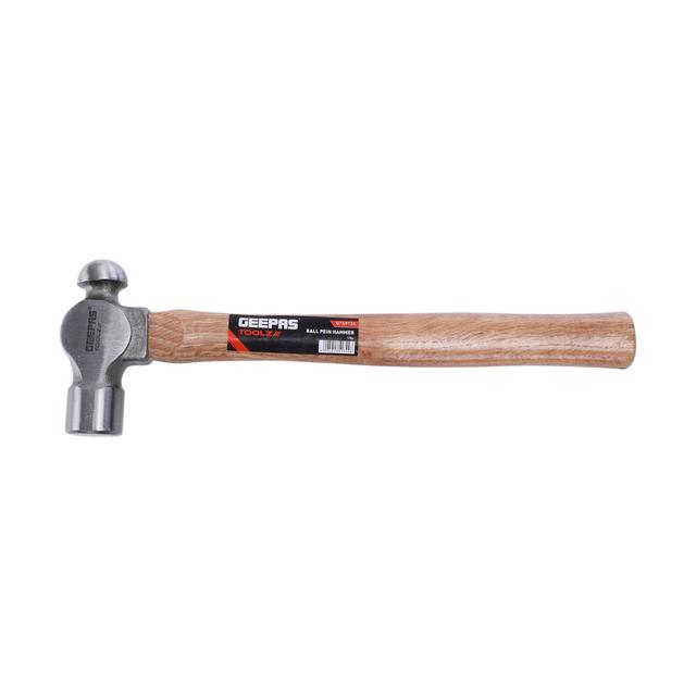 Geepas Ball Pein Hammer With Wooden Handle - Induction Hardened & Forged Head - Carbon Steel Head - Ideal for Engineers, Jewelry Maker and Many DIY Workers - SW1hZ2U6MTQ1NzE2