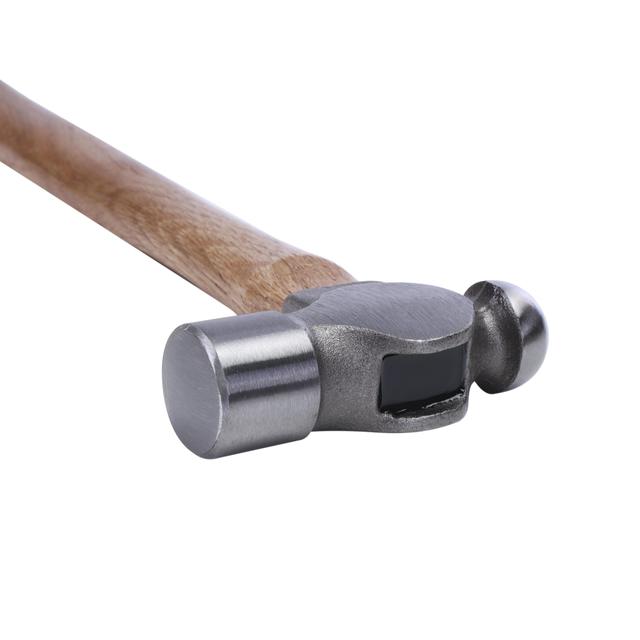 Geepas Ball Pein Hammer With Wooden Handle - Induction Hardened & Forged Head - Carbon Steel Head - Ideal for Engineers, Jewelry Maker and Many DIY Workers - SW1hZ2U6MTQ1NzI0