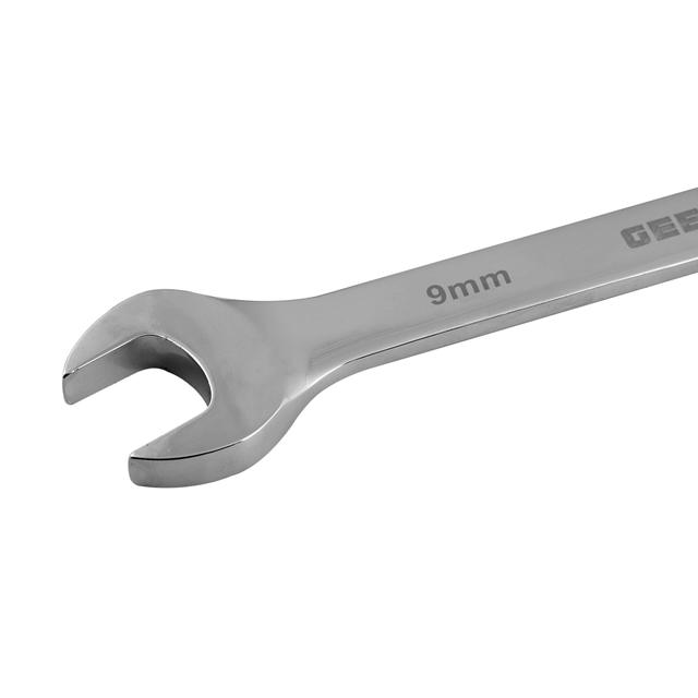 Geepas Gt59154 9mm Combination Spanner - Open And Box End | Chrome Vanadium Wrenches Repair Tools Ideal For Electric Vehicle Automobile Maintenance & More - SW1hZ2U6MTQ2MDA2