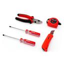 Geepas GT7649N 5-in-1 Combination Tool Set, Color Red, Includes Combination Pliers, Slot And Cross Screwdrivers, Measuring Tapeline, Utility Cutter - SW1hZ2U6MTUwNzk2