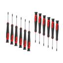 Geepas Gt7656 12 Pcs Precision Screwdriver Set - Four Slotted Three Phillips And Five Torx Cr-V Steel Material Soft Grip Repair Tool For General Purpose & Bi-Colored Red/Black - SW1hZ2U6MTQ2NjE3