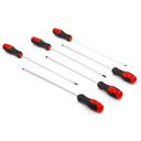 Geepas Gt7658 6 Extra Long Screwdriver Set - Three Slotted Phillips &Soft Grip Rubber Insulated Handles Repair Tool Reach General Purpose Soft-Grip & Bi-Colored Red And Black - SW1hZ2U6MTQ2NjI5
