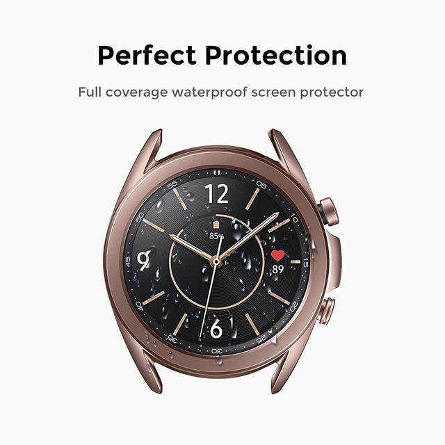 O Ozone HD Glass Protector Compatible for Samsung Galaxy Watch 3 45mm Tempered Glass Screen Protector Shock Proof [2 Per Pack] HD Glass Protector [Designed Screen Guard for Galaxy Watch 3 45mm ] - Clear - SW1hZ2U6MTI0OTAx
