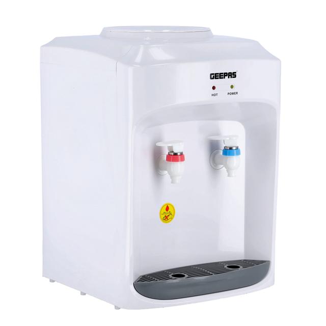 Geepas GWD17020 Hot & Normal Water Dispenser - Stainless Steel Tank -Top Loading with 2 Taps - Ideal for Home/Office/Shop & More - 2 Years Warranty - SW1hZ2U6MTQ3ODQ1