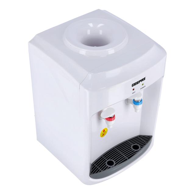 Geepas GWD17020 Hot & Normal Water Dispenser - Stainless Steel Tank -Top Loading with 2 Taps - Ideal for Home/Office/Shop & More - 2 Years Warranty - SW1hZ2U6MTQ3ODQz