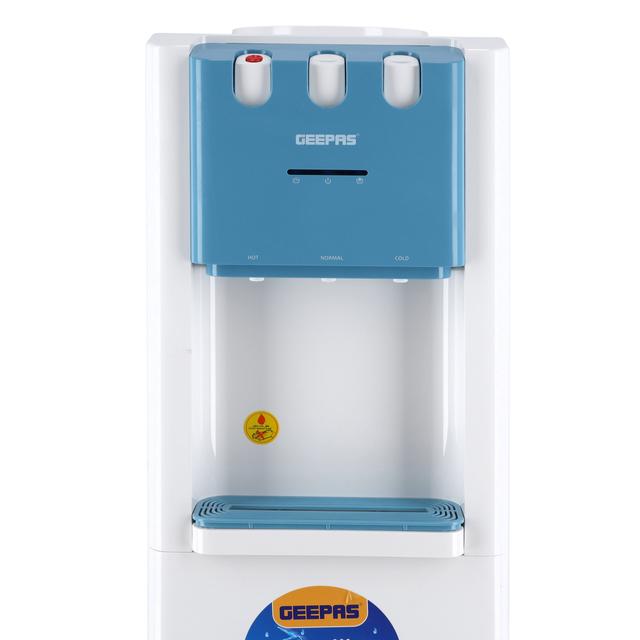 موزع مياه Geepas GWD8354 Water Dispenser - 3 Taps with Hot/Normal/Cool with Fast Cooling & Low Noise| Stainless Steel tank - SW1hZ2U6MTQ3OTAy