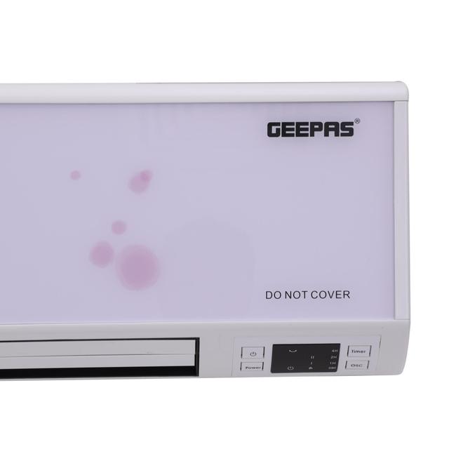 Geepas GWH9242 Wall Heater 2500W - Upright or Flatbed, Adjustable Thermostat with 2 Heat Settings 1500-2500W & Overheat Protection - Lightweight Heater with Cooling Option - 2 Year Warranty - SW1hZ2U6MTQ4MDQy