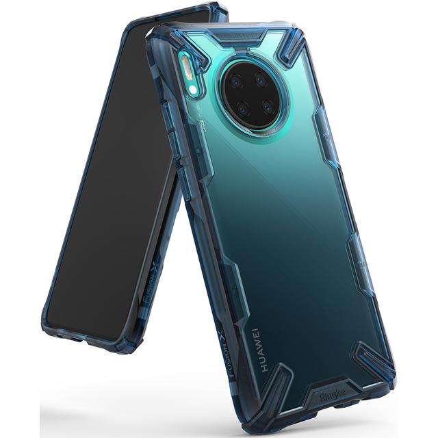 Ringke Case for Huawei Mate 30 Hard Back Cover Fusion-X Design Ergonomic Transparent Shock Absorption TPU Bumper Phone Case Cover (Designed for Mate 30) - Space Blue - Blue - SW1hZ2U6MTMwNTYw