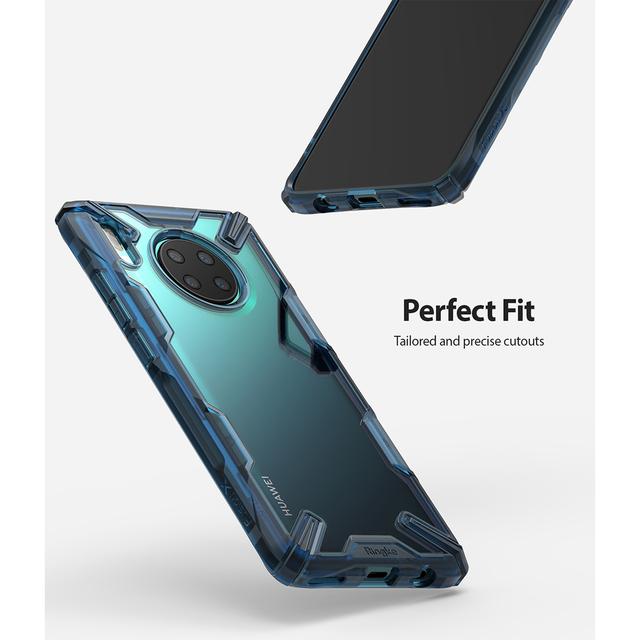 Ringke Case for Huawei Mate 30 Hard Back Cover Fusion-X Design Ergonomic Transparent Shock Absorption TPU Bumper Phone Case Cover (Designed for Mate 30) - Space Blue - Blue - SW1hZ2U6MTMwNTY0