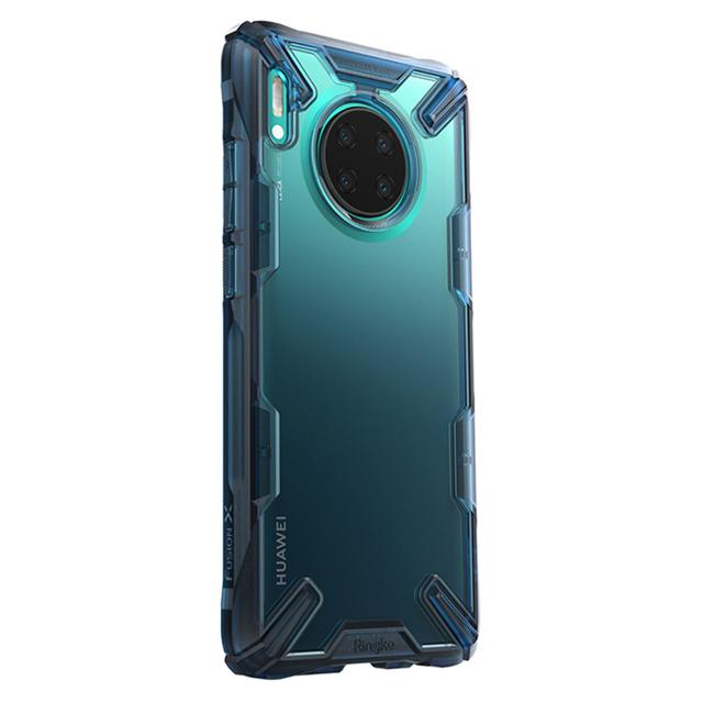 Ringke Case for Huawei Mate 30 Hard Back Cover Fusion-X Design Ergonomic Transparent Shock Absorption TPU Bumper Phone Case Cover (Designed for Mate 30) - Space Blue - Blue - SW1hZ2U6MTMwNTY4