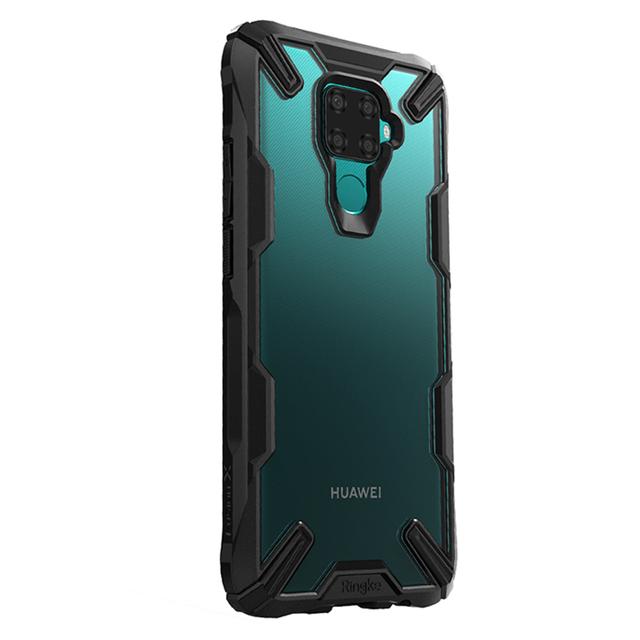 Ringke Case for Huawei Mate 30 Lite Hard Back Cover Fusion-X Design Ergonomic Transparent Shock Absorption TPU Bumper Phone Case Cover (Designed for Mate 30 Lite) - Black - Black - SW1hZ2U6MTMwMDM4
