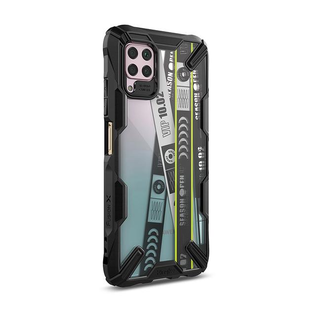Ringke Cover for Huawei P40 Lite / Nova 6 SE / Nova 7i Case Hard Fusion-X Ergonomic Transparent Shock Absorption TPU Bumper [Designed Case for Huawei P40 Lite / Nova 6 SE / Nova 7i ] - Ticket Band - Multicolor - SW1hZ2U6MTI4NzE3