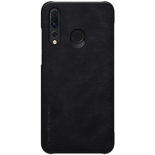Nillkin Huawei Nova 4 Flip Mobile Cover Qin Flip Series Leather Case - Black - Black - SW1hZ2U6MTIyOTQ0