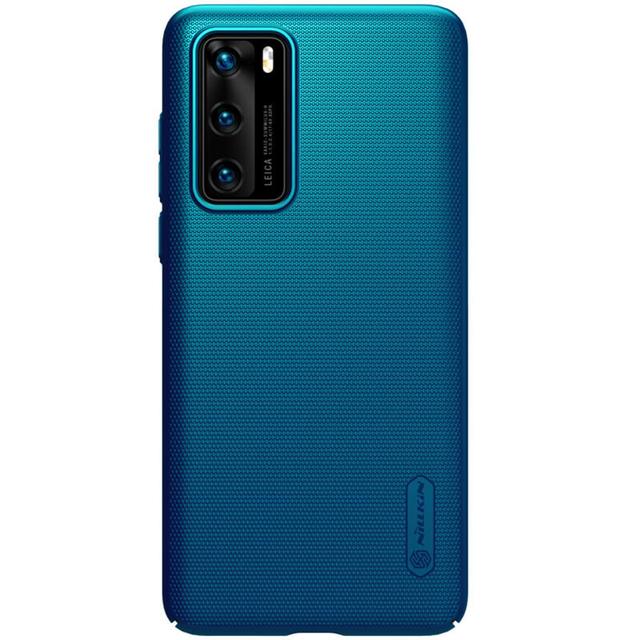 Nillkin Huawei P40 Case Mobile Cover Super Frosted Shield Hard Phone Cover with Stand [ Slim Fit ] [ Designed Case for Huawei P40 ] - Blue - Blue - SW1hZ2U6MTIyNjAw