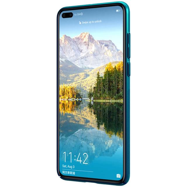 Nillkin Huawei P40 Case Mobile Cover Super Frosted Shield Hard Phone Cover with Stand [ Slim Fit ] [ Designed Case for Huawei P40 ] - Blue - Blue - SW1hZ2U6MTIyNjA0