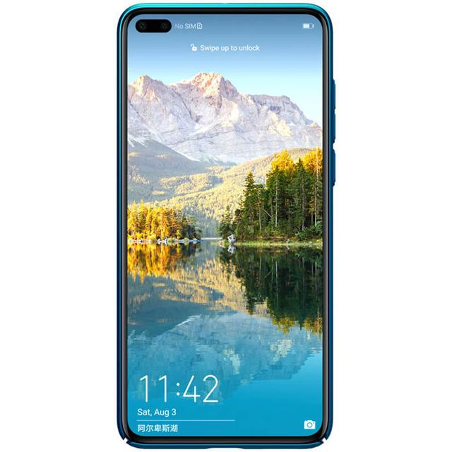 Nillkin Huawei P40 Case Mobile Cover Super Frosted Shield Hard Phone Cover with Stand [ Slim Fit ] [ Designed Case for Huawei P40 ] - Blue - Blue - SW1hZ2U6MTIyNjA2