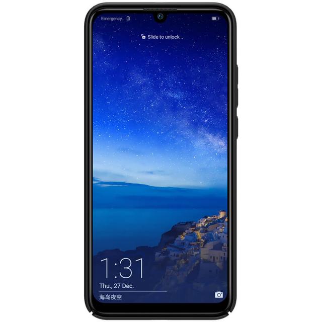 Nillkin Huawei P Smart + (2019) Mobile Cover Super Frosted Hard Phone Case with Stand - Black - Black - SW1hZ2U6MTIyMTk4