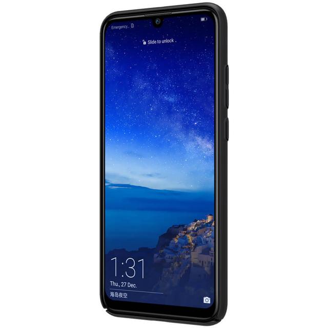 Nillkin Huawei P Smart + (2019) Mobile Cover Super Frosted Hard Phone Case with Stand - Black - Black - SW1hZ2U6MTIyMjAw