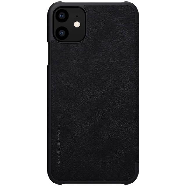 Nillkin iPhone 11 Flip Cover Qin Flip Series Leather Mobile Case - Black - Black - SW1hZ2U6MTIzMDE2