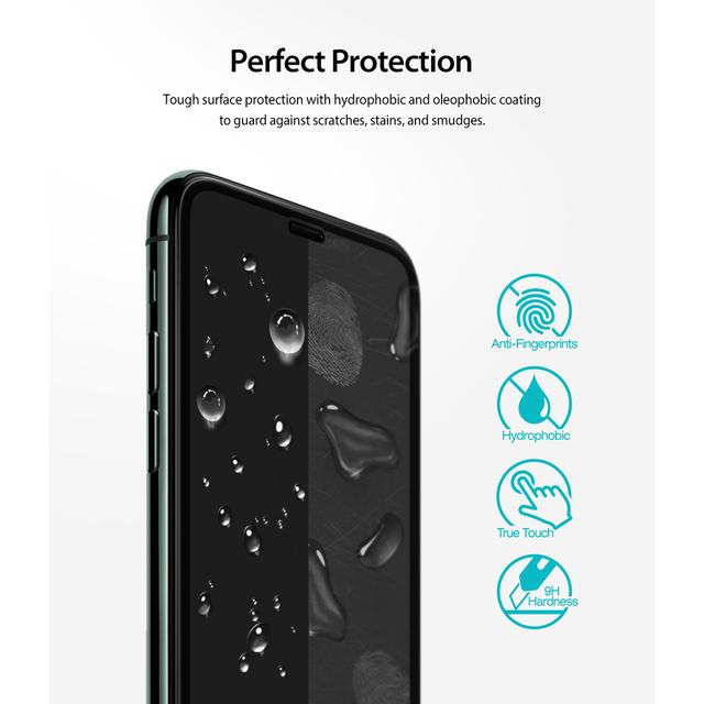 لاصقة حماية الشاشة Ringke  Glass Screen Protector iPhone 11 Pro - Black - SW1hZ2U6MTMxMTAw