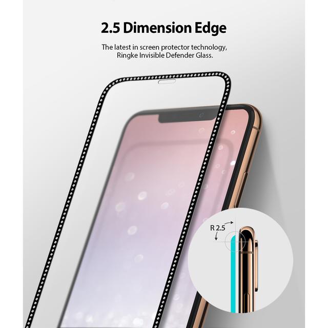Ringke Invisible Defender Full Coverage Tempered Glass Screen Protector [Jewel Edition] Designed for iPhone 11 Pro Screen Protector (2019) (1 Pack) - Clear - SW1hZ2U6MTMwNTQy