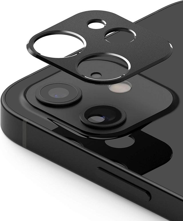 حامي الكاميرة Ringke  Camera Lens Protector Compatible with Apple iPhone 12 - Black - SW1hZ2U6MTMxMjQ2