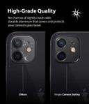 Ringke Camera Styling Compatible with Apple iPhone 12 Camera Lens Protector Aluminum Frame Tough Styling Bezel [ Designed Lens Protector for iPhone 12 ] - Black - Black - SW1hZ2U6MTMxMjQ4