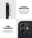Ringke Camera Styling Compatible with Apple iPhone 12 Camera Lens Protector Aluminum Frame Tough Styling Bezel [ Designed Lens Protector for iPhone 12 ] - Black - Black - SW1hZ2U6MTMxMjU0