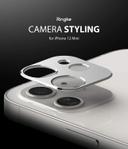 Ringke Camera Styling Compatible with Apple iPhone 12 Camera Lens Protector Aluminum Frame Tough Styling Bezel [ Designed Lens Protector for iPhone 12 ] - Silver - Silver - SW1hZ2U6MTI5ODcw