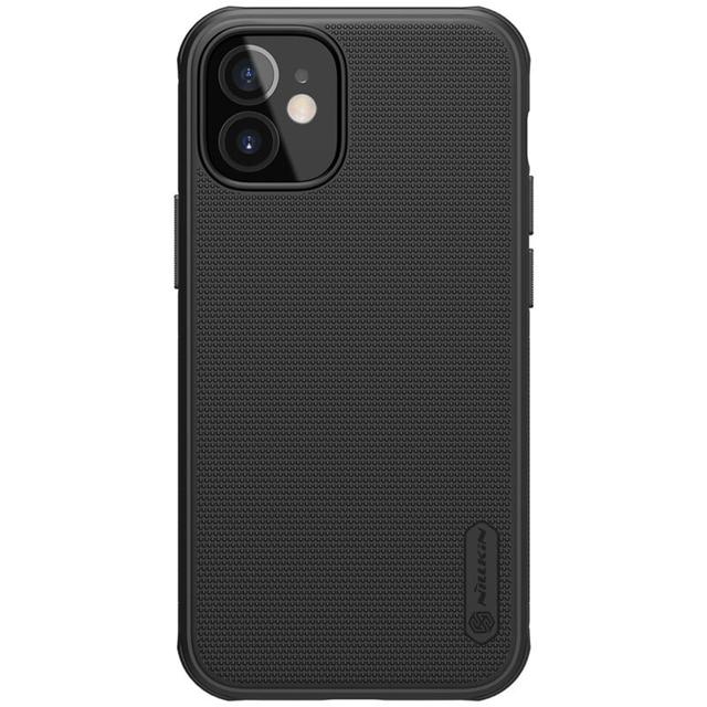 Nillkin Cover Compatible with Apple iPhone 12 Mini (5.4 Inch) Case Super Frosted Shield Hard Phone Cover [ Slim Fit ] [ Designed Case for iPhone 12 Mini (5.4 Inch) ] - Black - Black - SW1hZ2U6MTIyMTM4