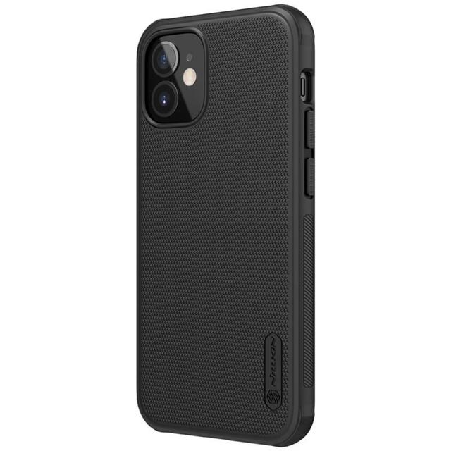 Nillkin Cover Compatible with Apple iPhone 12 Mini (5.4 Inch) Case Super Frosted Shield Hard Phone Cover [ Slim Fit ] [ Designed Case for iPhone 12 Mini (5.4 Inch) ] - Black - Black - SW1hZ2U6MTIyMTQw