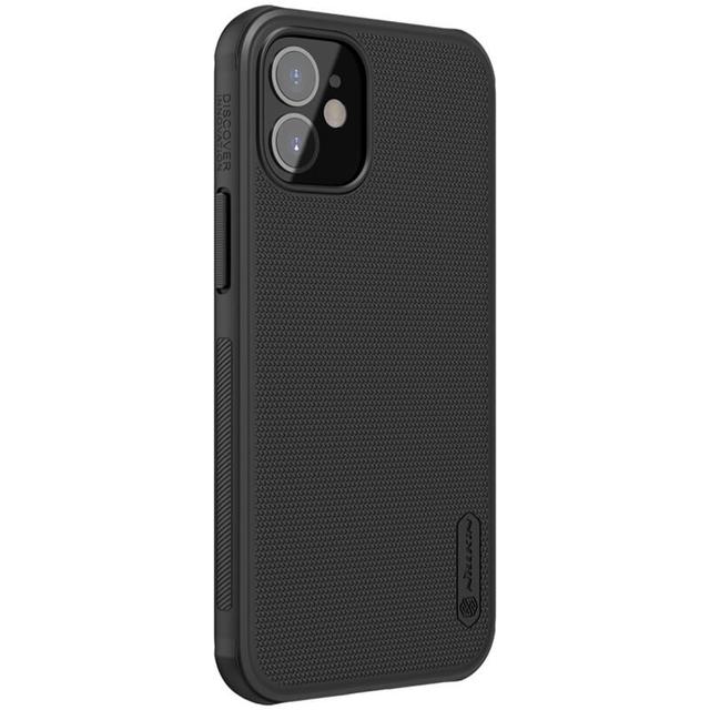 Nillkin Cover Compatible with Apple iPhone 12 Mini (5.4 Inch) Case Super Frosted Shield Hard Phone Cover [ Slim Fit ] [ Designed Case for iPhone 12 Mini (5.4 Inch) ] - Black - Black - SW1hZ2U6MTIyMTQy