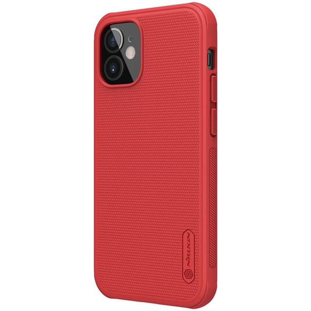 Nillkin Cover Compatible with iPhone 12 Mini Case Super Frosted Shield Pro Hard Phone Cover [ Slim Fit ] [ Designed Case for iPhone 12 Mini ] - Red - Red - SW1hZ2U6MTIyMDEw