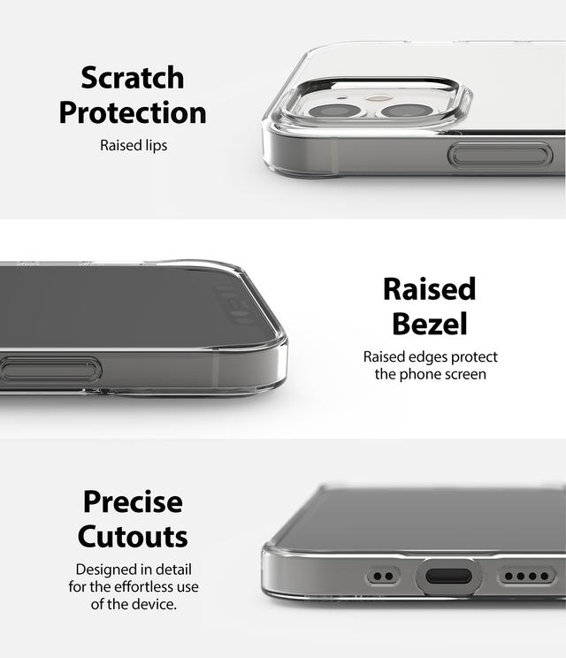 Ringke Air Design Transparent Cover for iPhone 12 Mini Case (5.4 Inch) Soft Lightweight Strong TPU Flexible Shockproof [ Perfect Fit Case for iPhone 12 Mini ] - Glitter Clear - Glitter Clear - SW1hZ2U6MTI3MjIz
