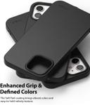 Ringke Cover for Apple iPhone 12 Mini Case (5.4 Inch) Air-S Series Thin Flexible Shockproof Slim TPU Lightweight Cover [ Anti-Slip ] [ Designed Case for iPhone 12 Mini ] - Black - Black - SW1hZ2U6MTI5NTg1