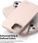 Ringke Cover for Apple iPhone 12 Mini Case (5.4 Inch) Air-S Series Thin Flexible Shockproof Slim TPU Lightweight Cover [ Anti-Slip ] [ Designed Case for iPhone 12 Mini ] - Pink Sand - Pink Sand - SW1hZ2U6MTI3MTg2