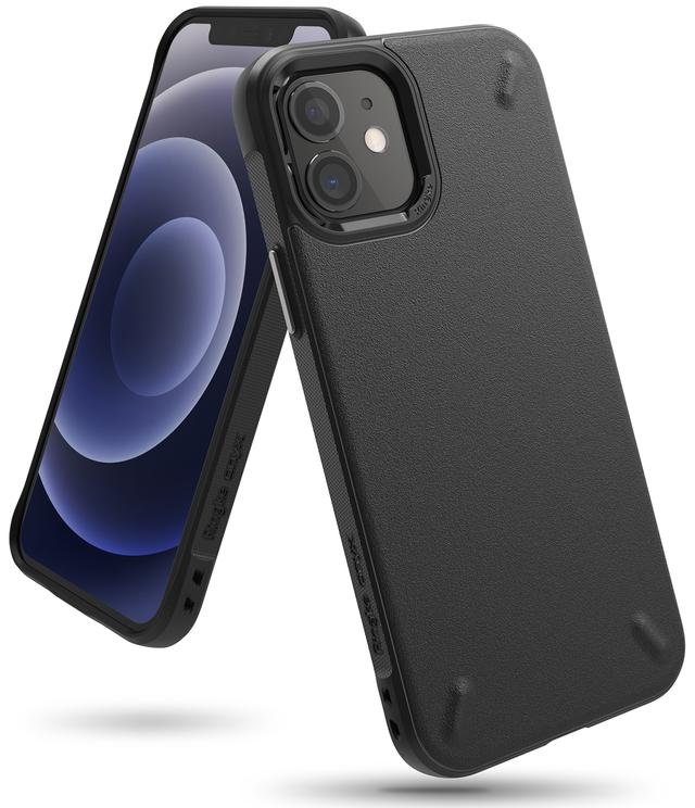 Ringke Onyx Cover Compatible For Apple iPhone 12 Mini, Tough Rugged Durable Shockproof Flexible Premium TPU Protective Phone Back Case for iPhone 12 Mini - Black - Black - SW1hZ2U6MTI3ODIy