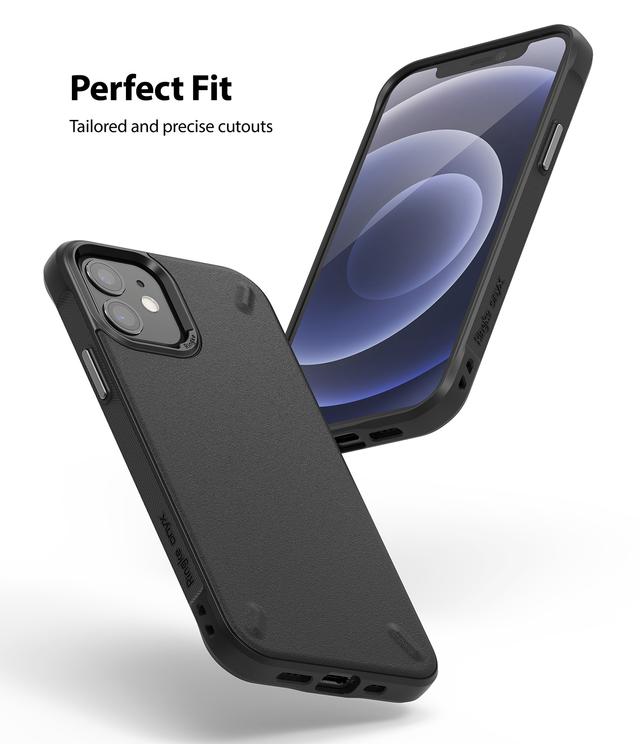 Ringke Onyx Cover Compatible For Apple iPhone 12 Mini, Tough Rugged Durable Shockproof Flexible Premium TPU Protective Phone Back Case for iPhone 12 Mini - Black - Black - SW1hZ2U6MTI3ODI0