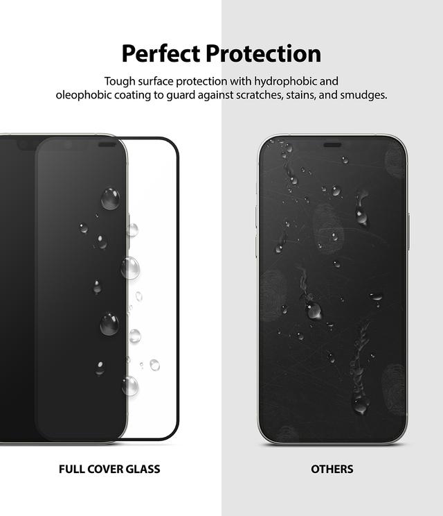 Ringke Compatible with Apple iPhone 12 Mini (5.4 Inch) Tempered Glass Screen Protector Invisible Defender Full Coverage Case Friendly [ Deisgned Screen Guard for iPhone 12 Mini ] - Black - Black - SW1hZ2U6MTI5MzE0