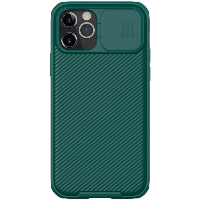 Nillkin Case for iPhone 12 / 12 Pro Cover Hard CamShield with Camera Slide Protective Cover [ Perfect Design Compatible with Apple iPhone 12 / iPhone 12 Pro (6.1 Inch) ] - Green - Green - SW1hZ2U6MTIyNDg0