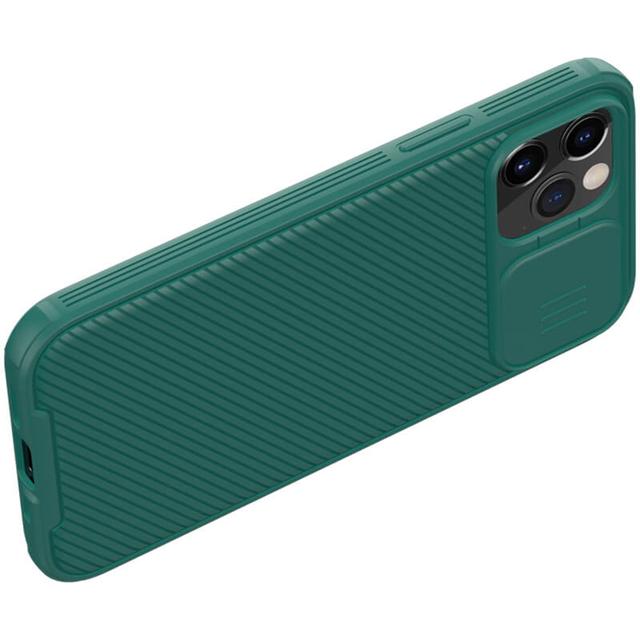 Nillkin Case for iPhone 12 / 12 Pro Cover Hard CamShield with Camera Slide Protective Cover [ Perfect Design Compatible with Apple iPhone 12 / iPhone 12 Pro (6.1 Inch) ] - Green - Green - SW1hZ2U6MTIyNDg4