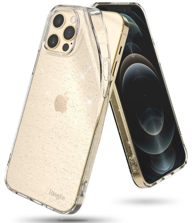 كفر Ringke Cover for Apple iPhone 12 / iPhone 12 Pro (6.1 Inch)  - Glitter Clear - SW1hZ2U6MTI5MzIz