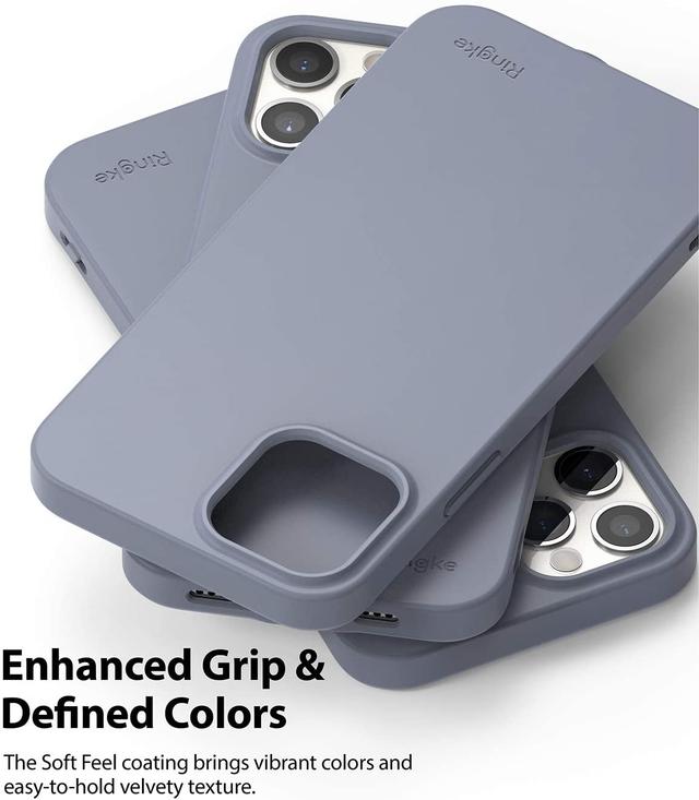 Ringke Cover for iPhone 12 / iPhone 12 Pro Case (6.1 Inch) Air-S Series Thin Flexible Shockproof Slim TPU Lightweight Cover [ Anti-Slip ][ Designed Case for Apple iPhone 12 / 12 Pro ]- Lavender Grey - Lavender Grey - SW1hZ2U6MTI5MzA1