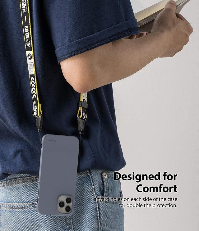كفر موبايل  Ringke Cover for iPhone 12  (6.1 Inch) - Lavender Grey - SW1hZ2U6MTI5MzA5