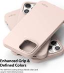 Ringke Cover for iPhone 12 / iPhone 12 Pro Case (6.1 Inch) Air-S Series Thin Flexible Shockproof Slim TPU Lightweight Cover [ Anti-Slip ] [ Designed Case for Apple iPhone 12 / 12 Pro ] - Pink Sand - Pink Sand - SW1hZ2U6MTMxMTg0