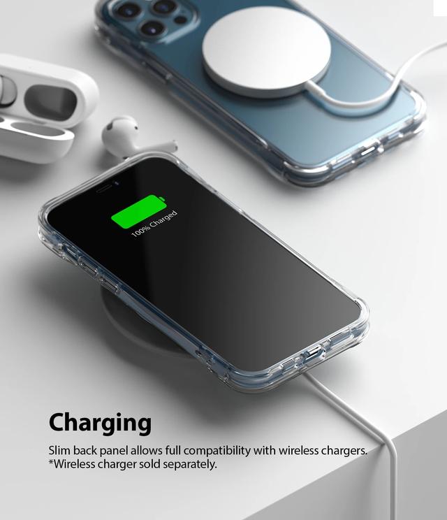 كفر حماية للموبايل Ringke - Fusion Plus Case Compatible with iPhone 12 Pro - Clear - SW1hZ2U6MTI3ODc5