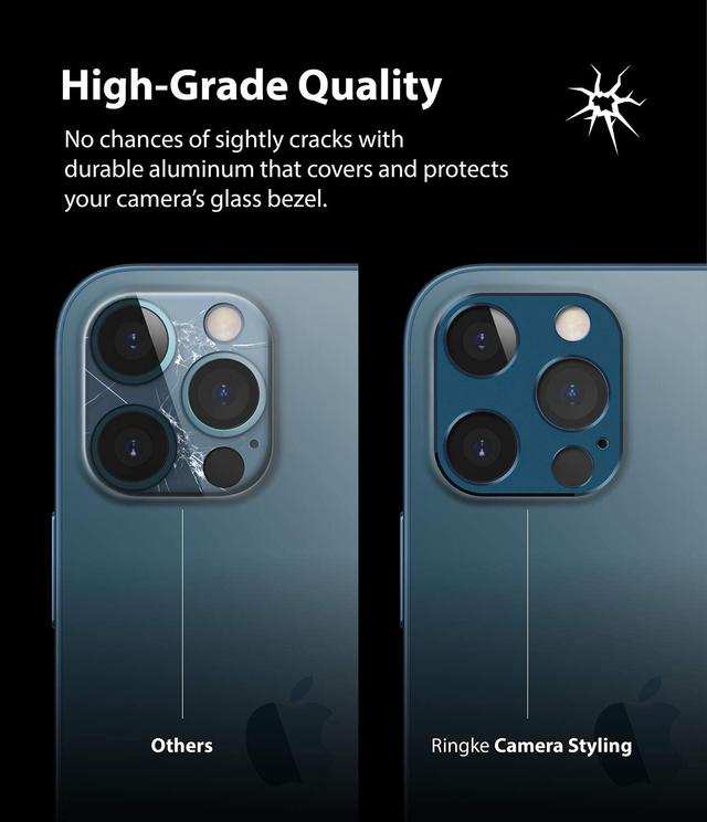 حامي عدسة الكاميرة Ringke Camera Lens Protector Apple iPhone 12 Pro  - Blue - SW1hZ2U6MTI4MTE4